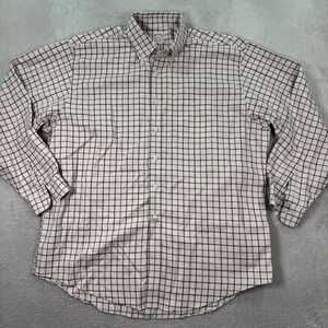 Brooks Brothers Men's XL Plaid Button Down Long Sleeve Shirt Casual Preppy EUC